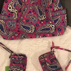 Vera Bradley purse with wallet and phone case